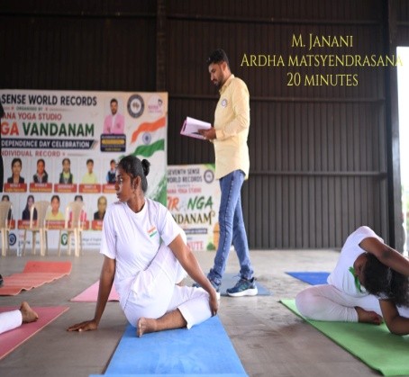 LONGEST DURATION HOLDING ARDHA MATSYENDRASANA FOR 20 MINUTES