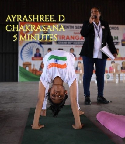 LONGEST DURATION HOLDING CHAKRASANA FOR 5 MINUTES